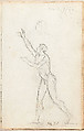 Sketchbook with Studies for “The Oath of the Tennis Court” (Carnet 3), Jacques Louis David (French, Paris 1748–1825 Brussels), Sketchbook of 66 folios, with drawings in black chalk; bound in green board